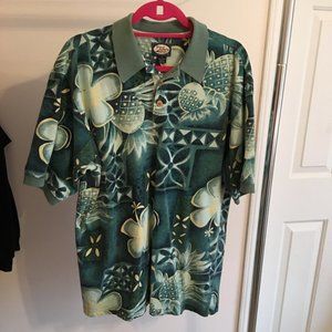 ❣️HP❣️Tommy Bahama Men Polo Shirt Floral Cotton M